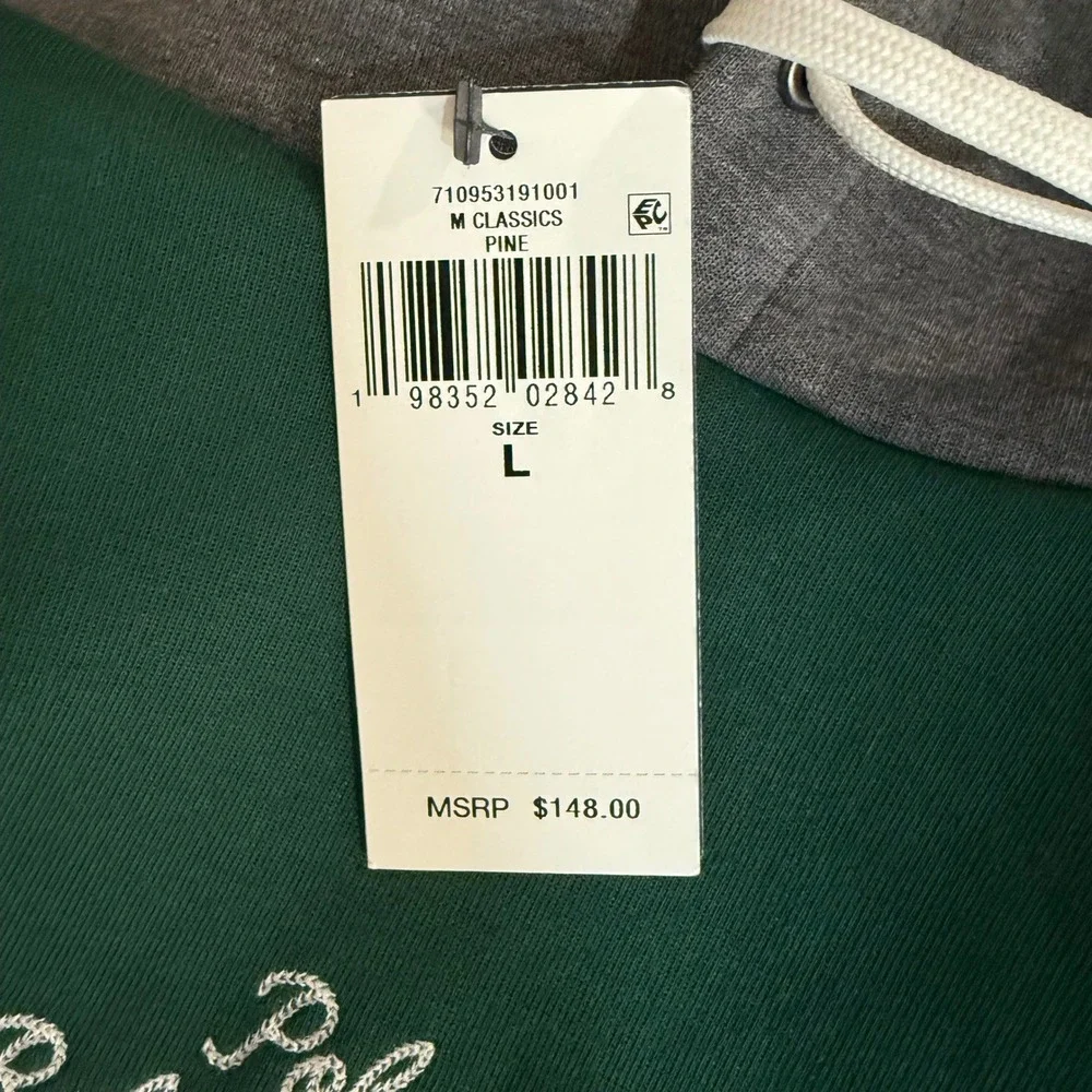 Polo Ralph Lauren Logo Color Blocked Double Knit Hoodie Men Large Multicolor New